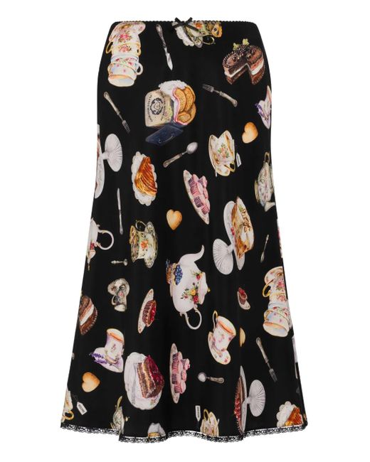 Moschino プリント スカート Black