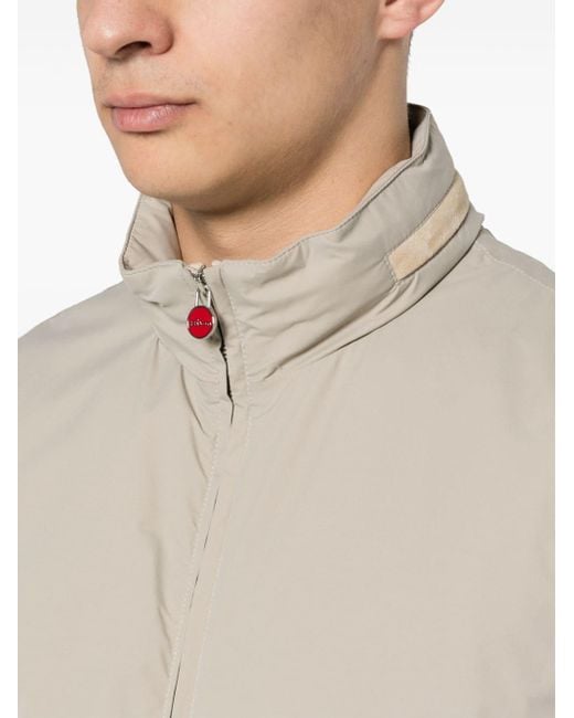 Gilet zippé à capuche dissimulée Kiton pour homme en coloris White