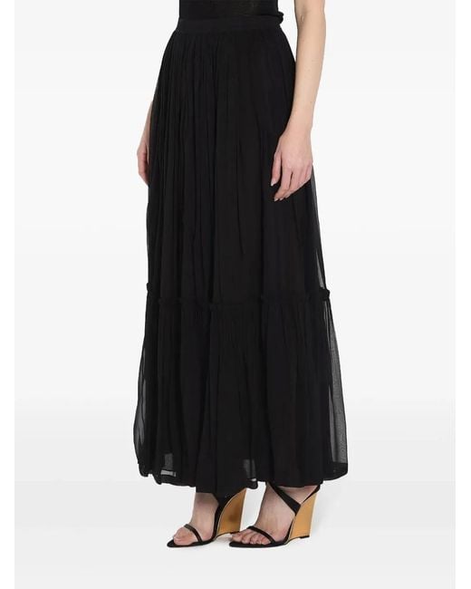 Saint Laurent Black Ruffled Skirt