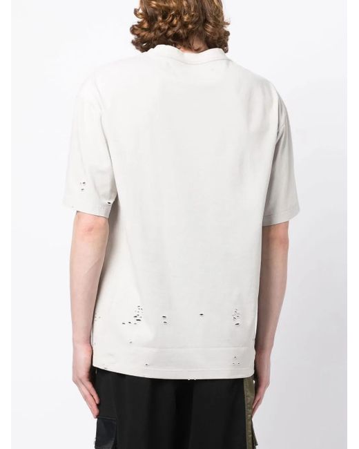 T-Shirt Girocollo di Feng Chen Wang in White da Uomo