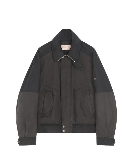 Dries Van Noten Black Overdyed Cotton Jacket for men