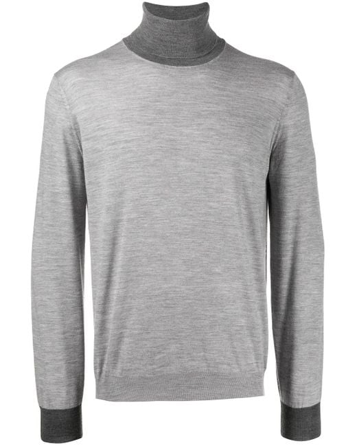 Brunello Cucinelli Gray Turtleneck Jumper for men