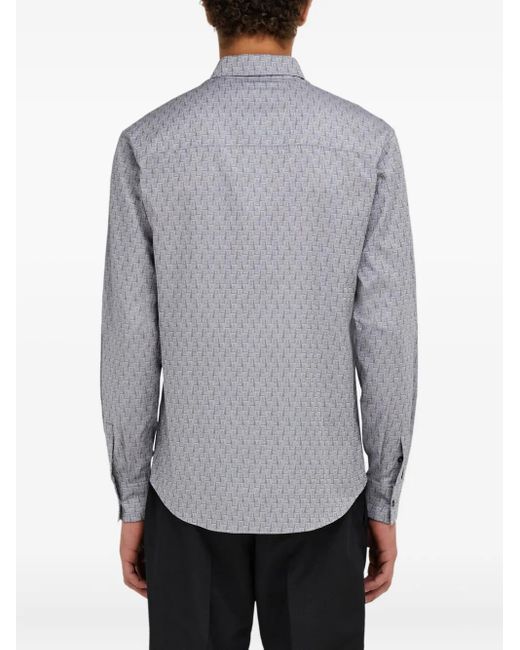 Ferragamo Gray Monogram Shirt for men