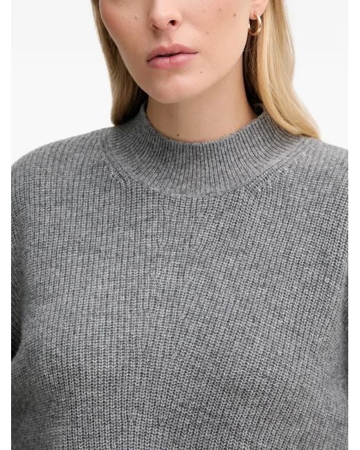 Ouí Gray High-Neck Sweater