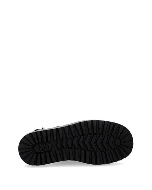 Liu Jo Black Crossover Flatform Sandals