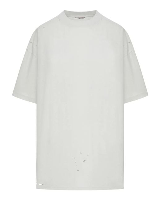 Balenciaga White Blackletter Script Oversized T-Shirt