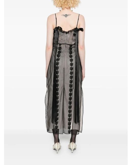 Simone Rocha Gray Multi-Split Maxi Dress