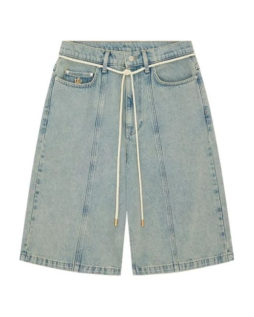 About Blank Blue Drawstring Shorts for men