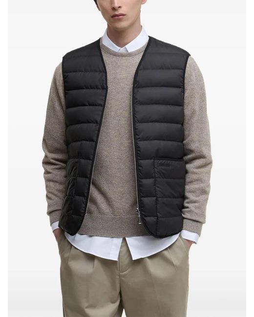 Barbour Black Zip Quilted Jacket for men