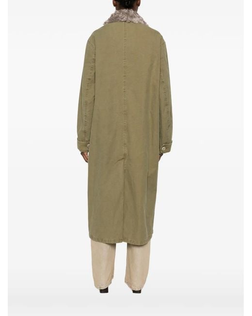 Our Legacy Natural Tundra Faux-Fur Collar Coat
