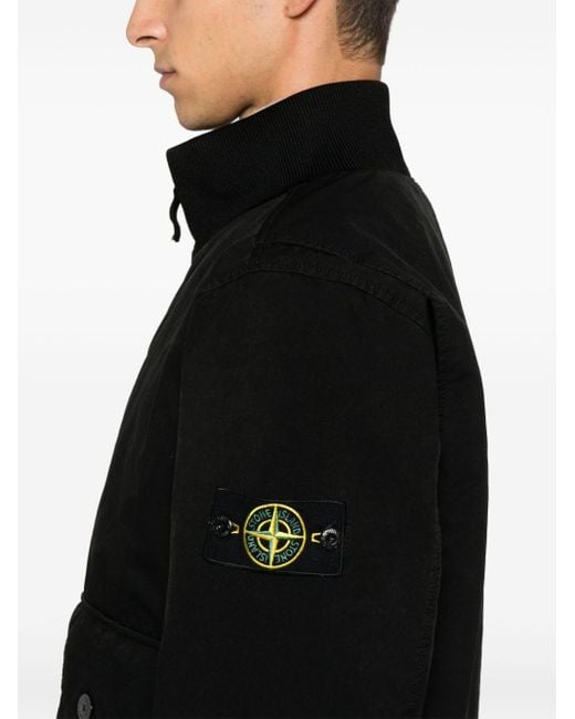 Stone Island Black David-Tc Bomber Jacket for men