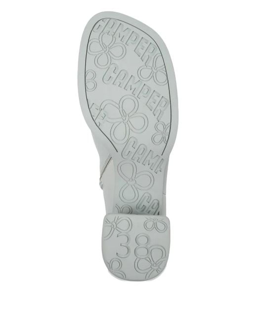 Camper White Leather Zip-Fastening Block-Heel Boots