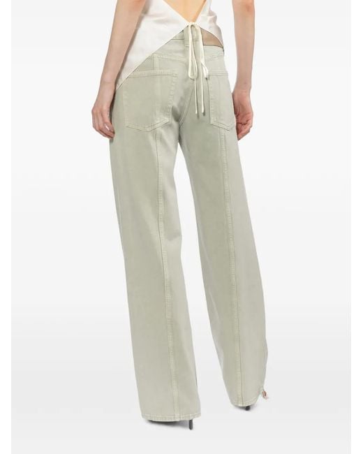 Helmut Lang White Jean Ample Classique À Coupe Cinq Poches