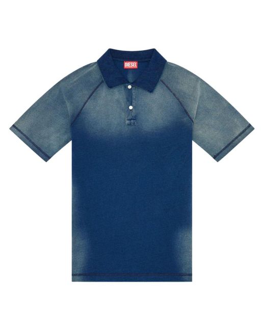 DIESEL Blue T-rasmith Cotton Polo Shirt for men