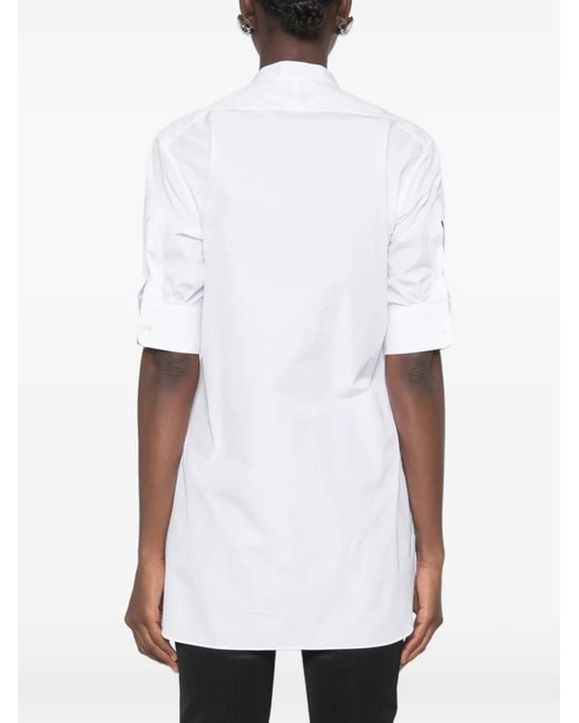 The Row White Elaris Bib-Panel Shirt