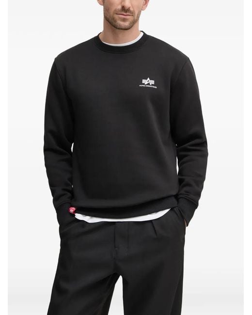 Alpha Industries Black Crewneck Sweatshirt for men