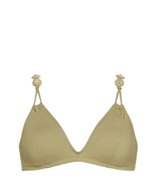 Eres Green Edina Full-Cup Beaded Bikini Top