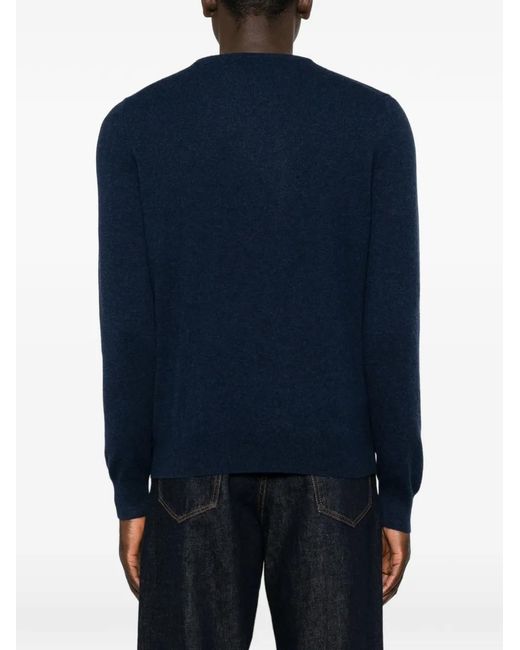Fileria Blue Crew-Neck Long-Sleeve Sweater for men