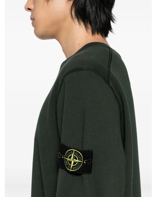 Stone Island Green Badge Crew Sweatshirt for men