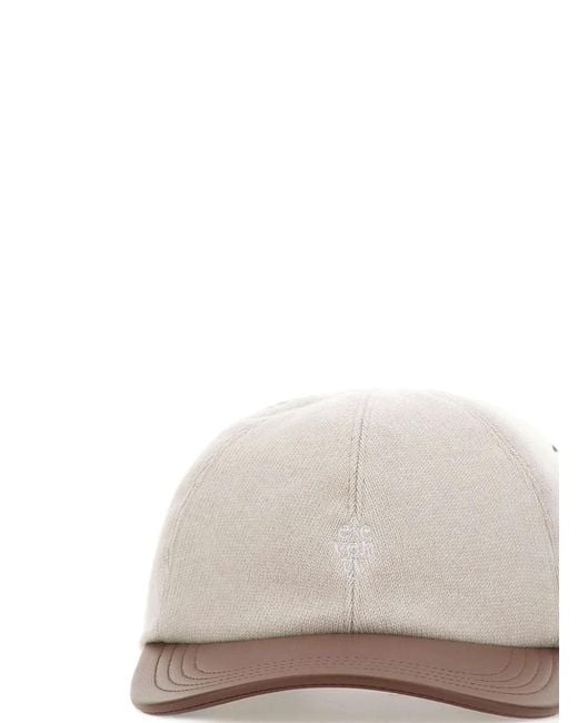 Eleventy Baseballkappe Mit Lederkrempe in White für Herren