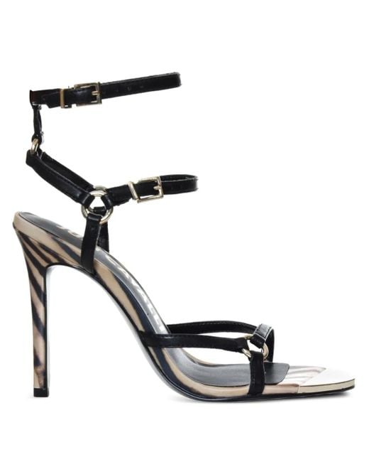 Just Cavalli Black Animal-print Sandals