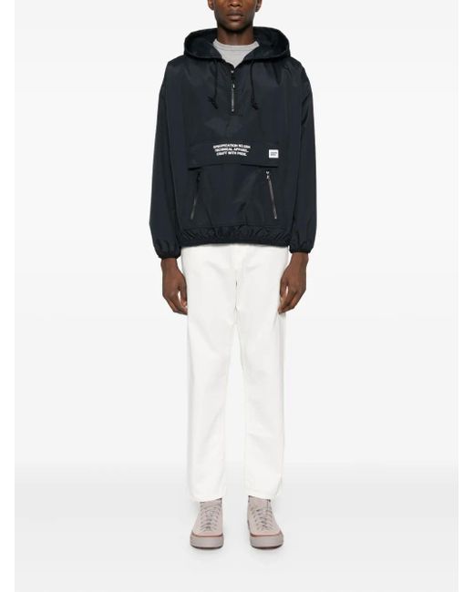 Neighborhood Black Logo-Print Hooded Jacket for men