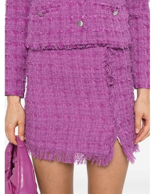Minifalda Rajane de bouclé IRO de color Purple