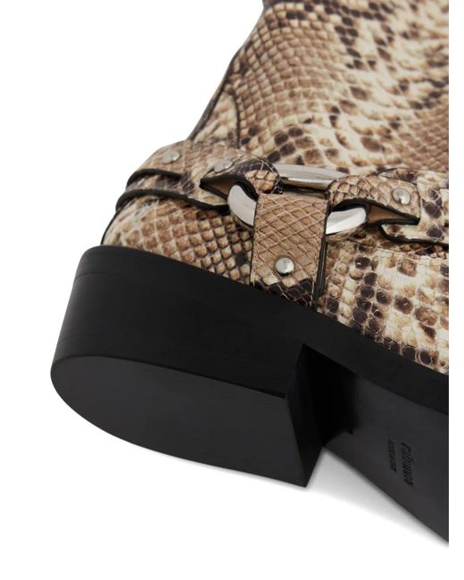 Rabanne Brown Xl Link Biker Boots