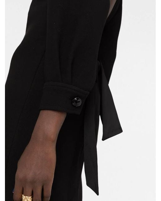 Saint Laurent Black Open-Back Maxi Dress