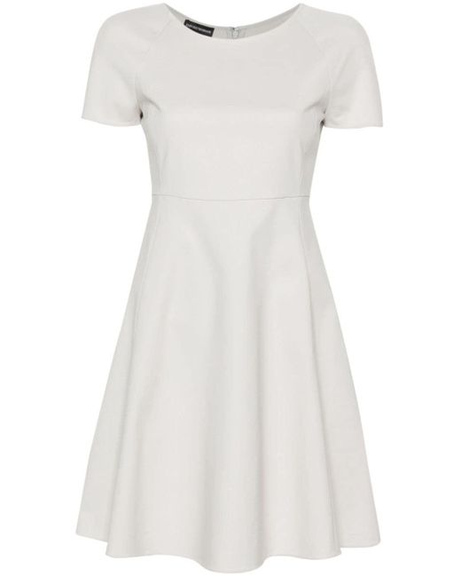 Robe courte à coutures contrastantes Emporio Armani en coloris White