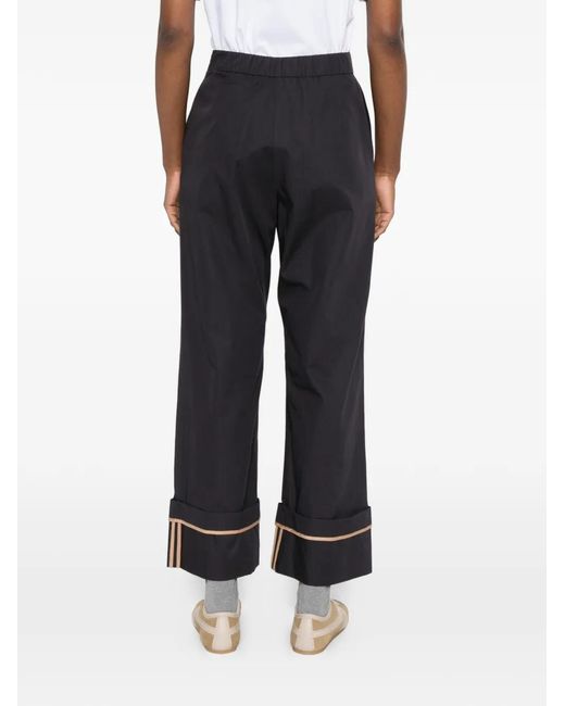 Herno Black Pantalon À Coupe Évasée