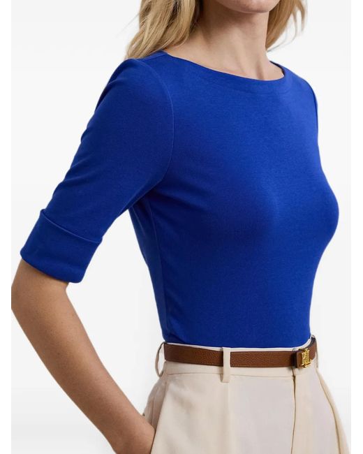 Ralph Lauren Blue Boat-Neck T-Shirt