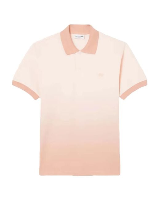 Polo con efecto sombreado Lacoste de hombre de color Pink