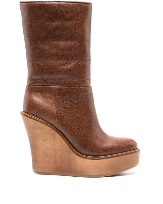 Paloma Barceló Brown Ayrinn 125mm Leather Boots
