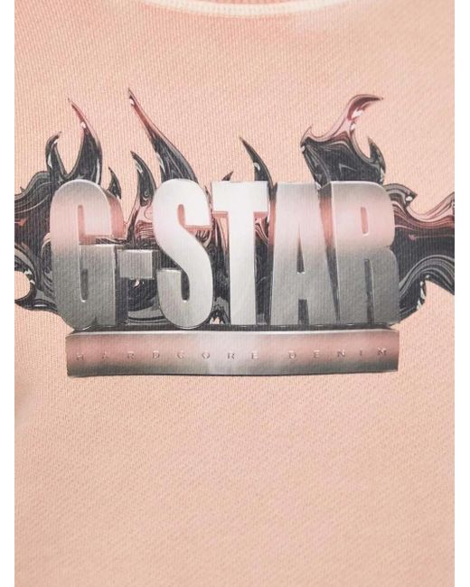 G-Star Natural Pullover Mit Flammen-Logo