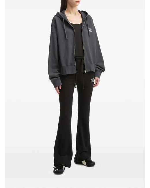 Izzue Black Embroidered Zip-Up Jacket