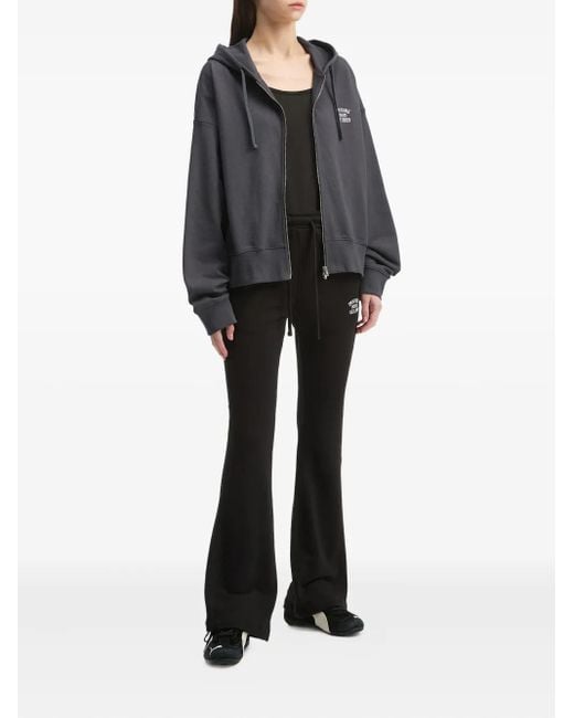 Izzue Black Embroidered Zip-Up Jacket