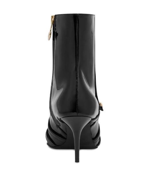 Love Moschino Black Pointed-Toe Ankle Boots