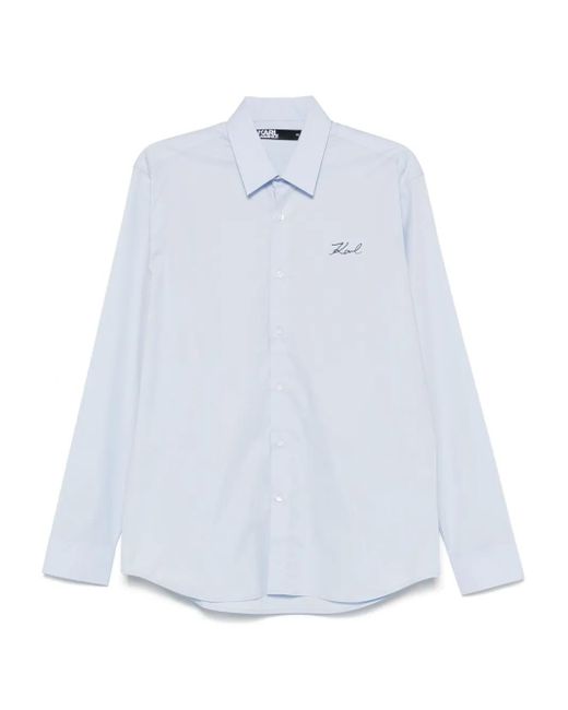 メンズ Karl Lagerfeld ロゴ シャツ White