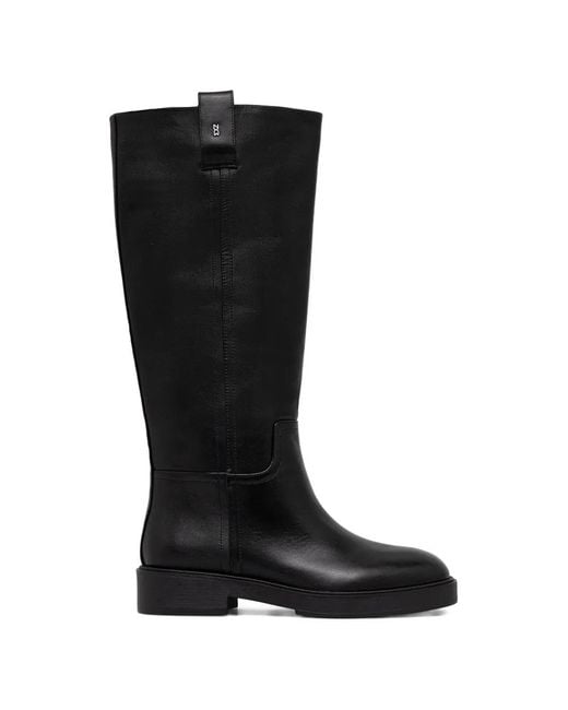 Nokwol Black Jose Leather Knee-High Boots
