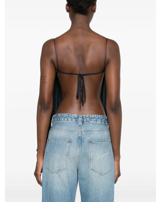 Jacquemus Black The Voile Flared Top