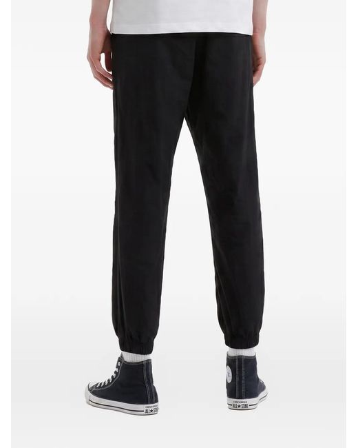 Chocoolate Black Logo-Patch Track Pants for men