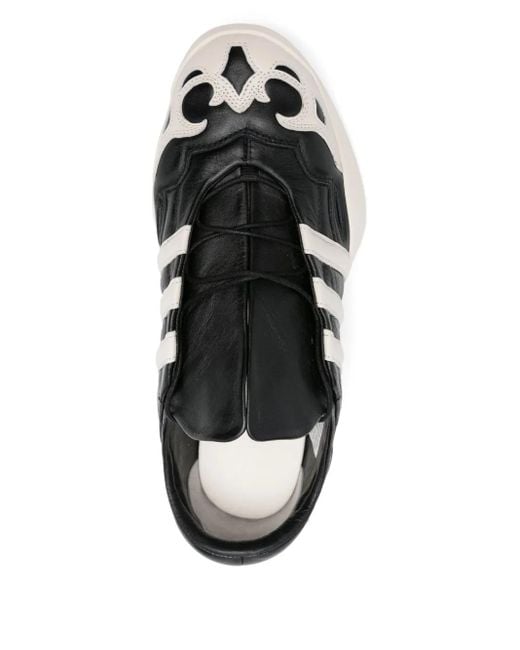 Y-3 Black Leather Trainers for men