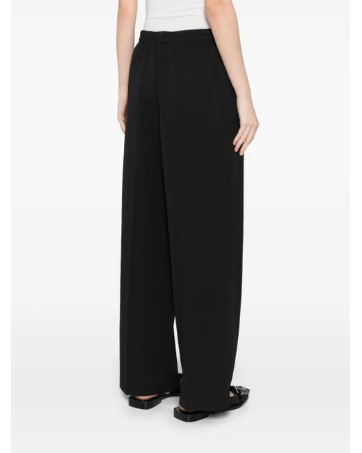 B+ AB Black Tailored Wide-Leg Viscose Pants