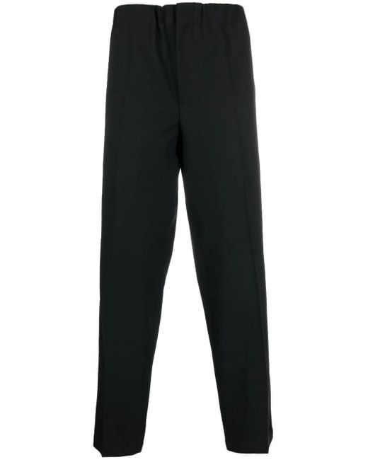 Jil Sander Black Pleated Straight-Leg Trousers for men