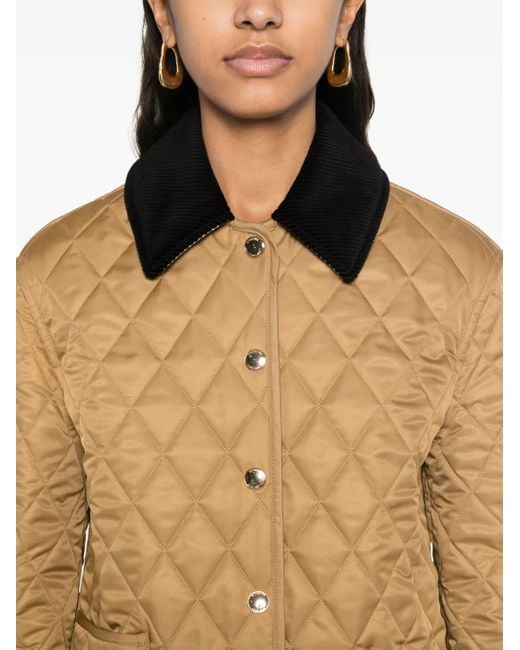 Burberry Brown Gewatteerd Landjas in het Natural