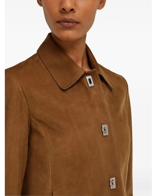 Chaqueta Estilo Boxy Ferragamo de color Brown