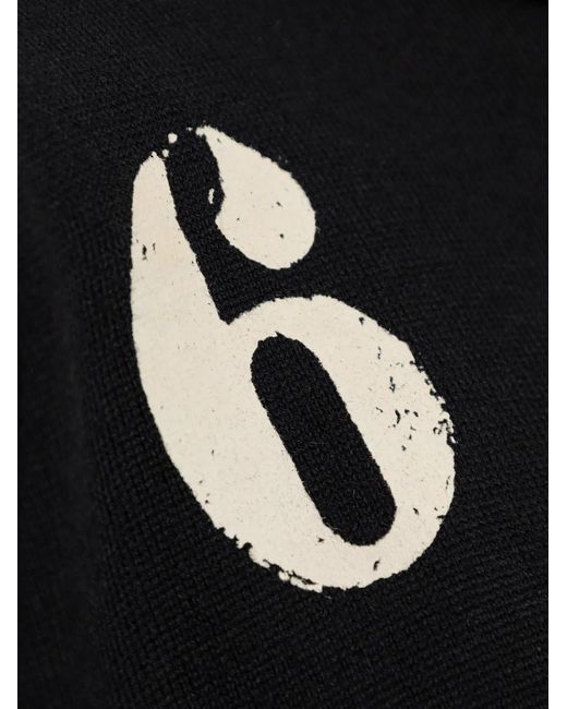 MM6 by Maison Margiela Black Logo-Print Sweater