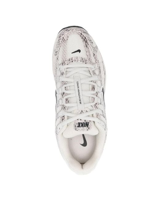 Nike White P-6000 Se Snakeskin-Effect Sneakers