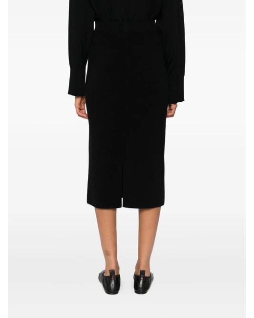 Daniele Fiesoli Midi-Rok Met Elastische Tailleband in het Black